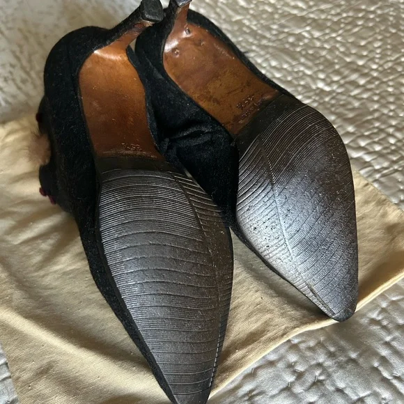 Dior vintage Black  wool ankle Heeled Boots. - Picture 5 of 12